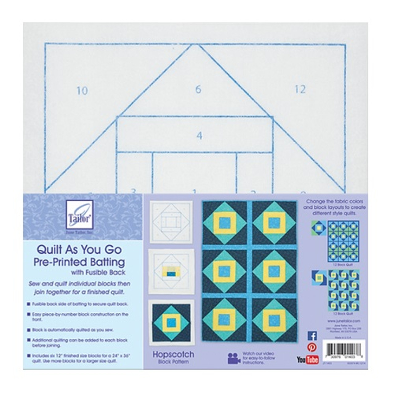 Hopscotch - Quilt As You Go - June Tailor - Big Dog Sewing